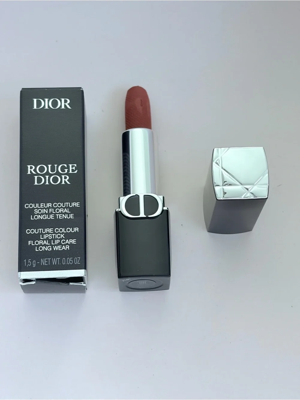 Dior Rouge Dior Couture Colour Lipstick – 100 NUDE LOOK VELVET ( travel size)NIB